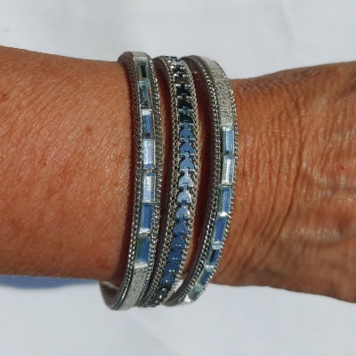 Sparkly Cuff Rectangles- magnetic clasp