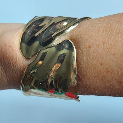 Gold Geometric Hinged Cuff