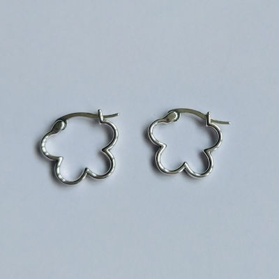 Sterling Silver Daisy Hoops