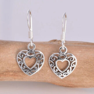 Sterling Silver Filagree Hearts