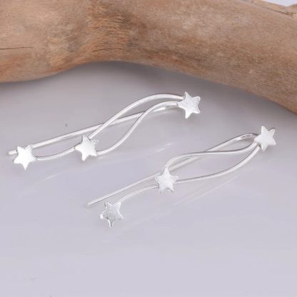 Sterling Silver Shooting Star Ear Climbers