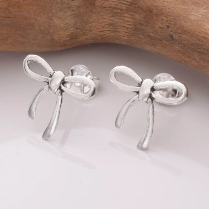 Sterling Silver Bow Studs