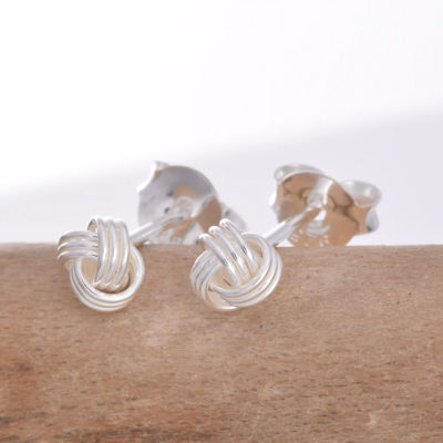 Sterling Silver Knot Studs